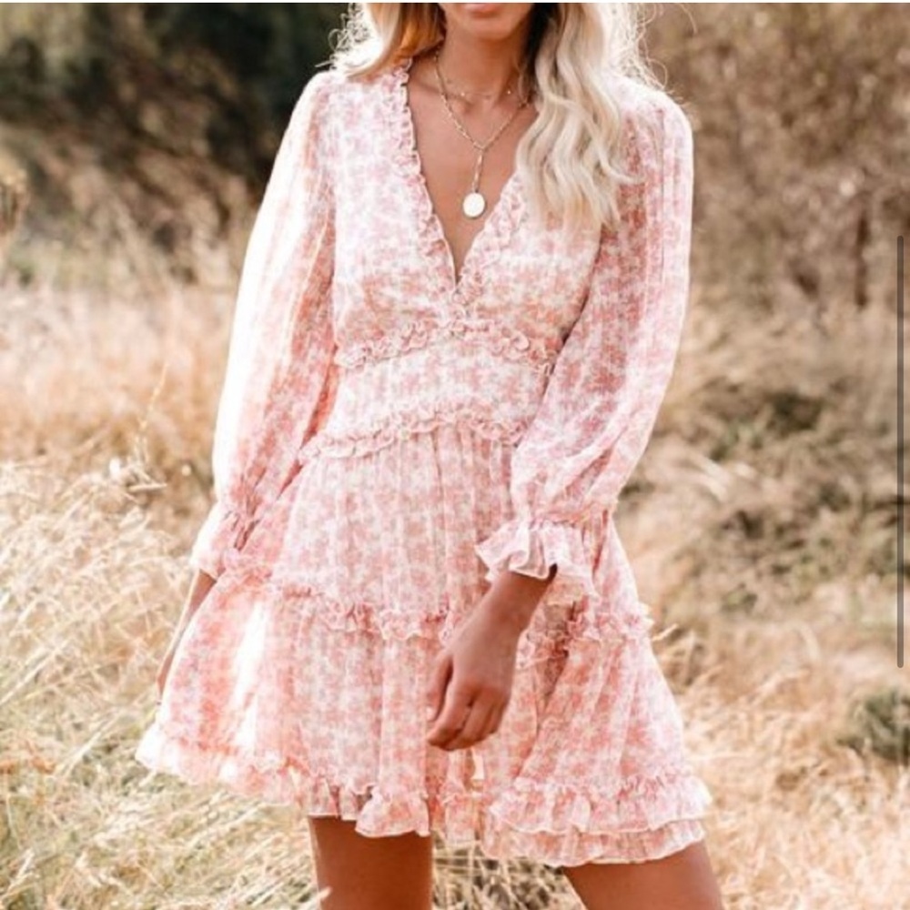 VICI Pink Floral Mini Dress